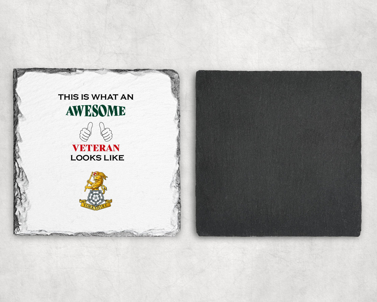 The Royal Yorkshire Regiment - Veteran - Slate Coaster