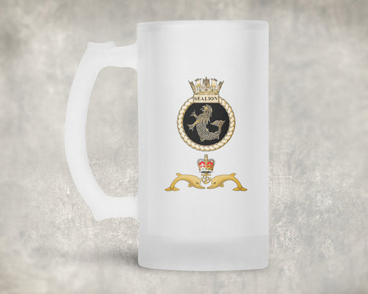 HMS Sealion  - Frosted Stein/Tankard/Beer Mug - Frosted Stein/Tankard/Beer Mug