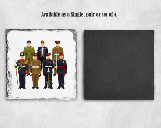 Royal Electrical and Mechanical Engineers - Uniform Slate Coaster