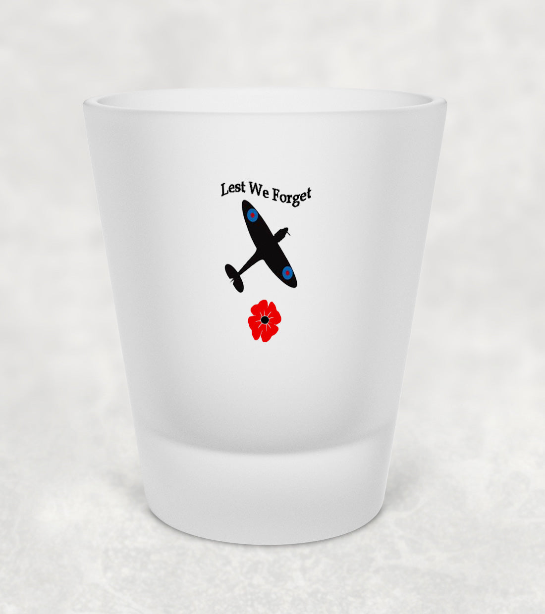 Lest We Forget - Spitfire - Shot Glass