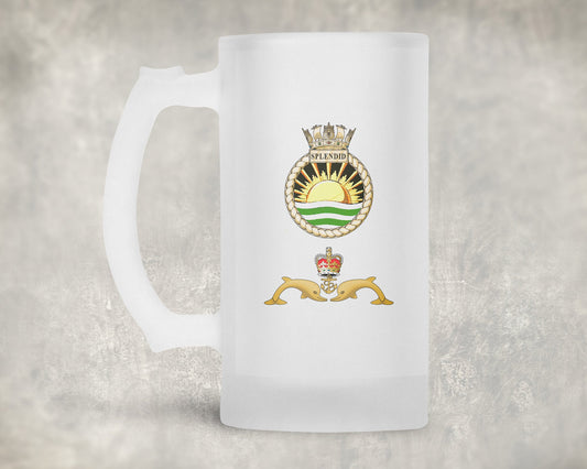 HMS Splendid - Frosted Stein/Tankard/Beer Mug - Frosted Stein/Tankard/Beer Mug