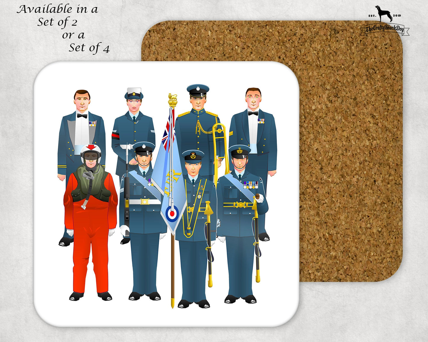 RAF General - Uniform Coaster Set