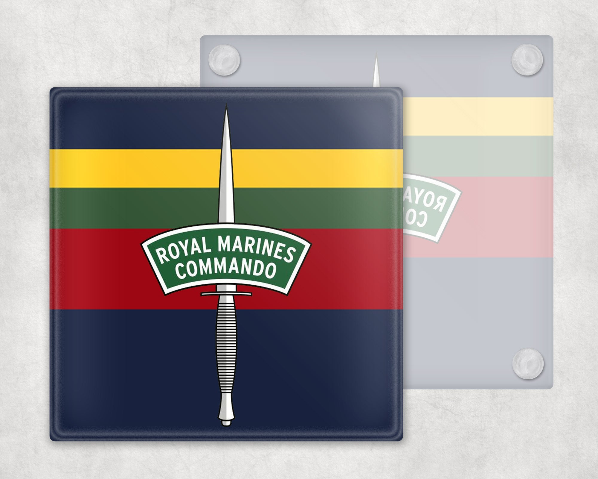 Royal Marines Commando Dagger - Glass Coaster – The Crafty Black Dog