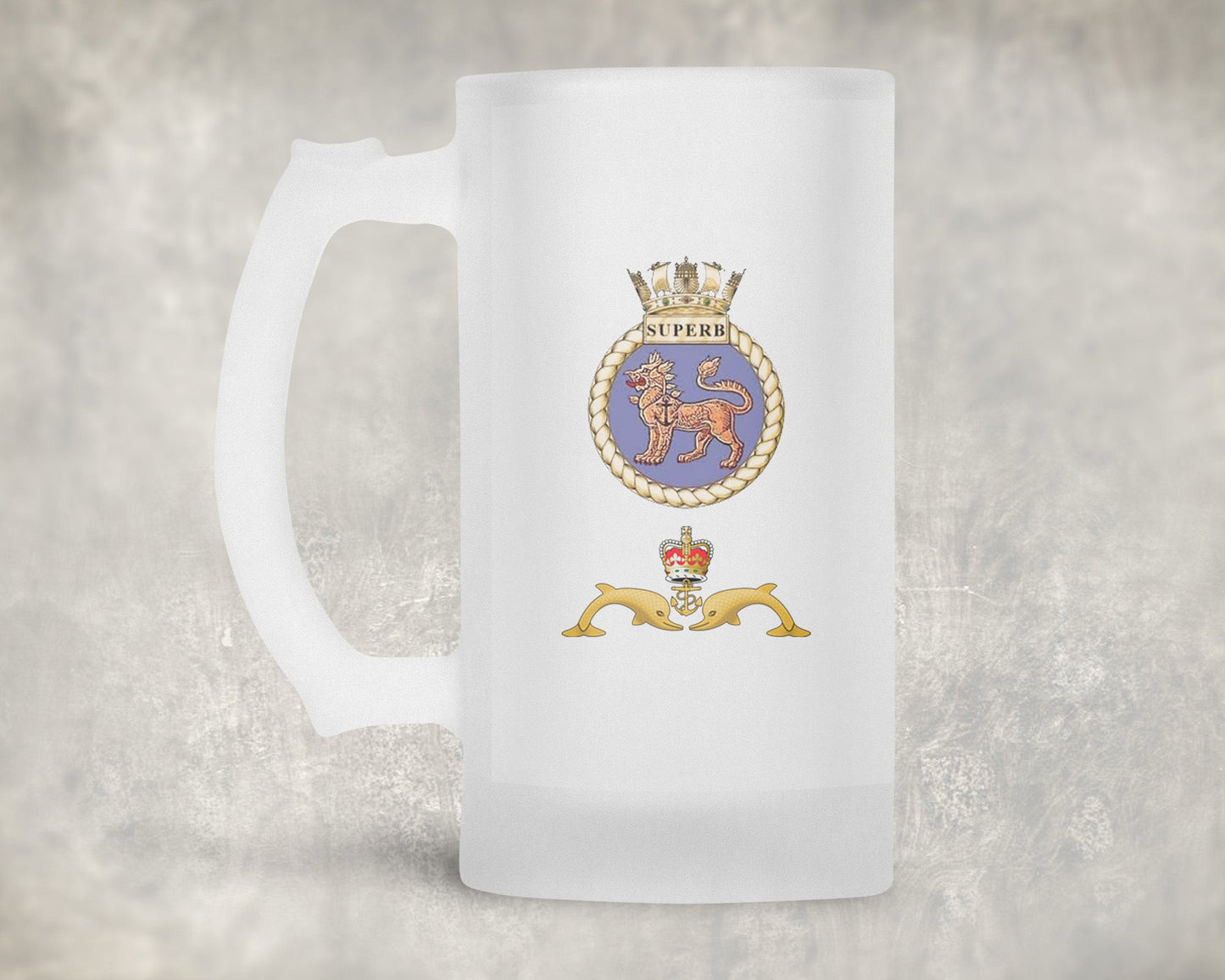 HMS Superb - Frosted Stein/Tankard/Beer Mug - Frosted Stein/Tankard/Beer Mug