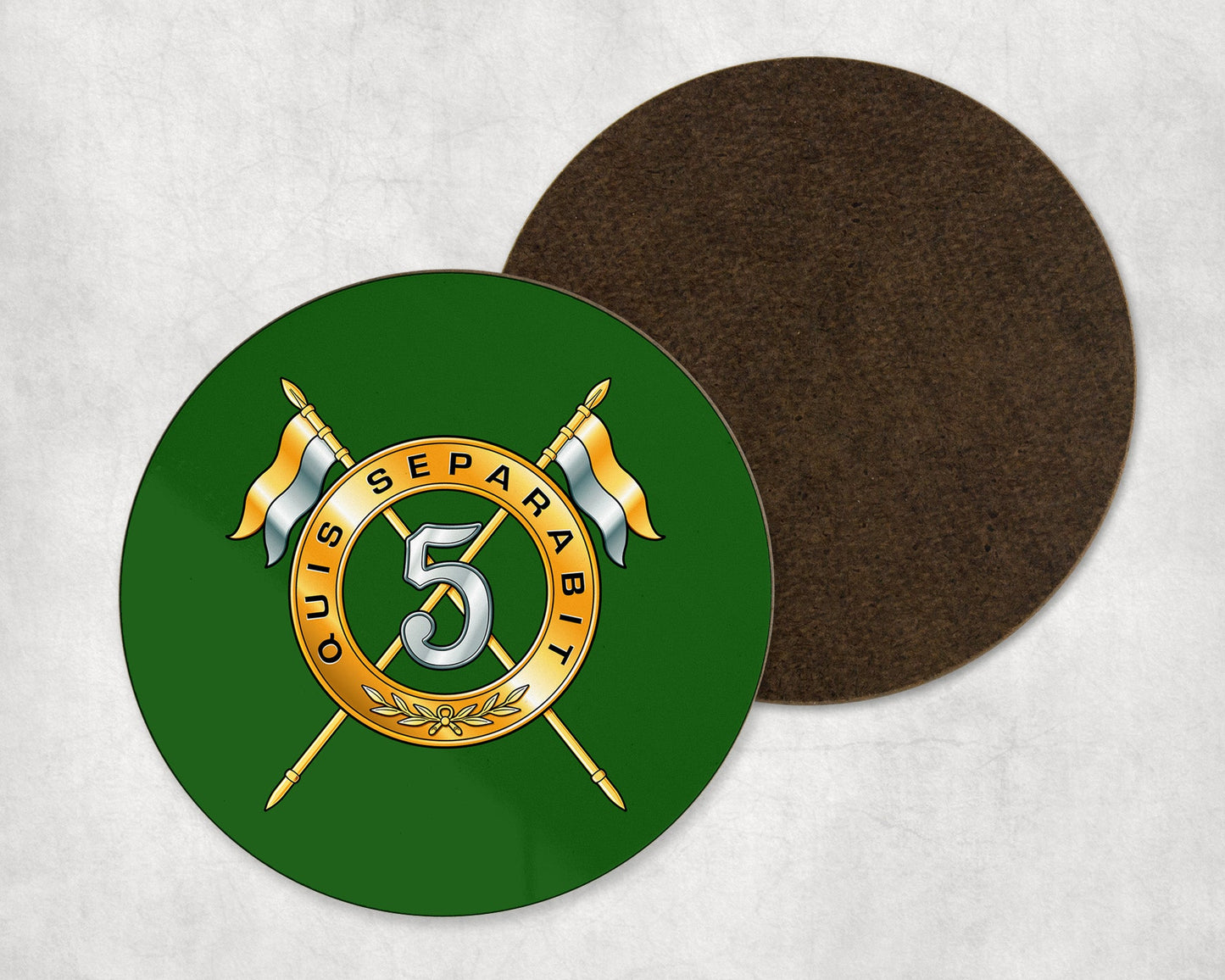 5th Royal Irish Lancers  -  Round Coaster Set