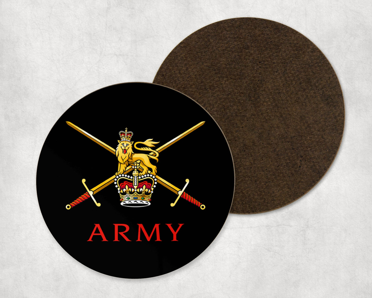 Army Badge -  Round Coaster Set