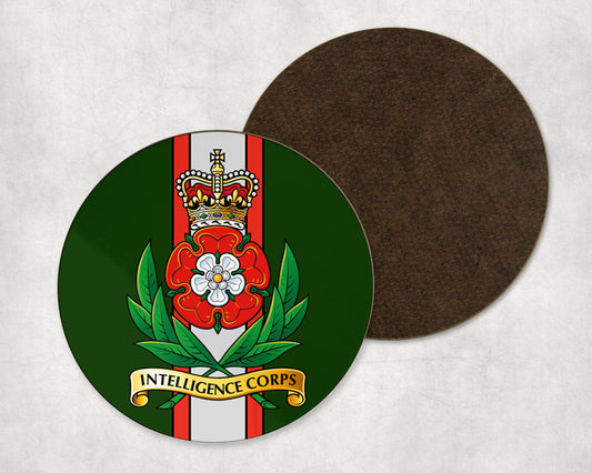 Intelligence Corps Cap Badge -  Round Coaster Set