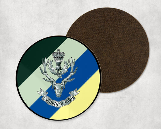 Queen's Own Highlanders (Seaforth and Camerons) -  Round Coaster Set