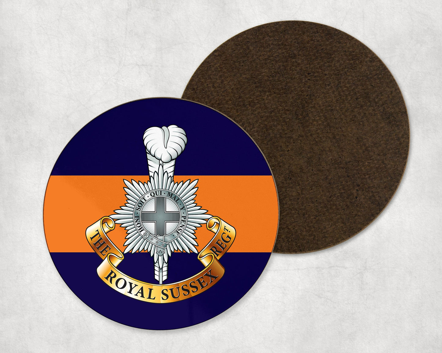 Royal Sussex Regiment -  Round Coaster Set