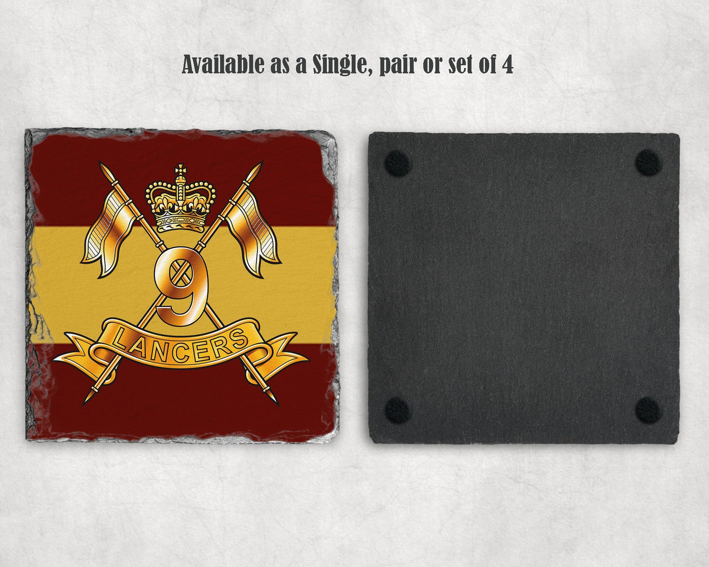 9th Queen's Royal Lancers - Slate Coaster