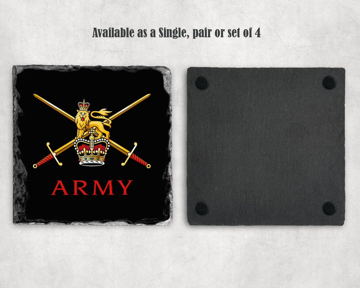 Army Badge - Slate Coaster