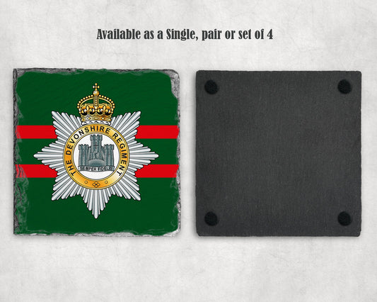Devonshire & Dorset Regiment - Slate Coaster