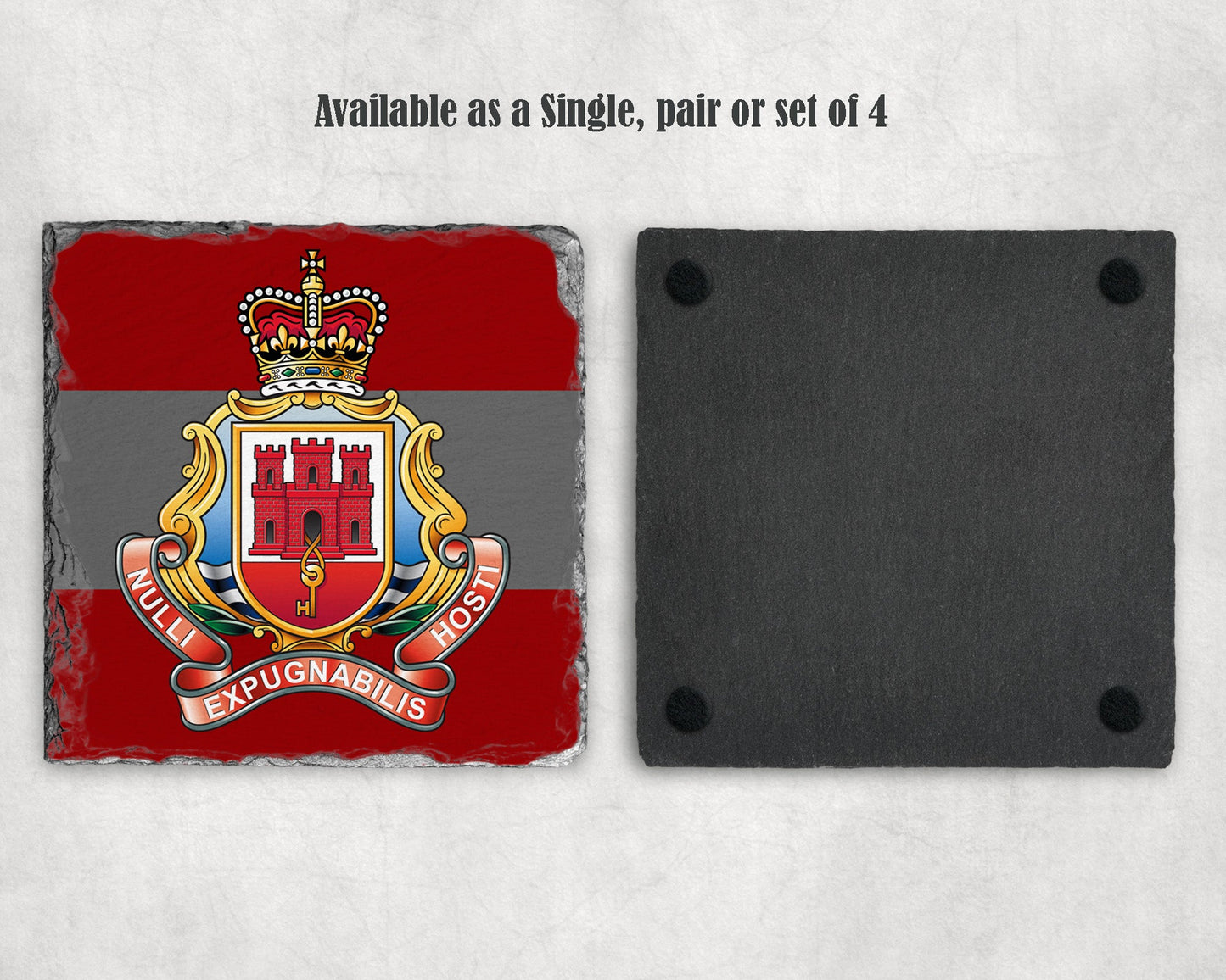 Royal Gibraltar Regiment - Slate Coaster