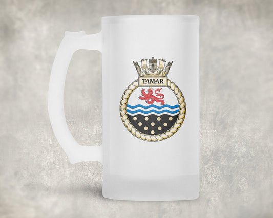 HMS Tamar  - Frosted Stein/Tankard/Beer Mug - Frosted Stein/Tankard/Beer Mug