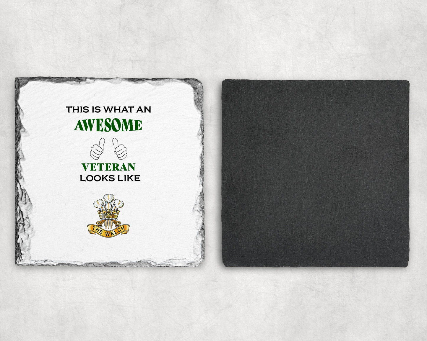 The Welch - Veteran - Slate Coaster