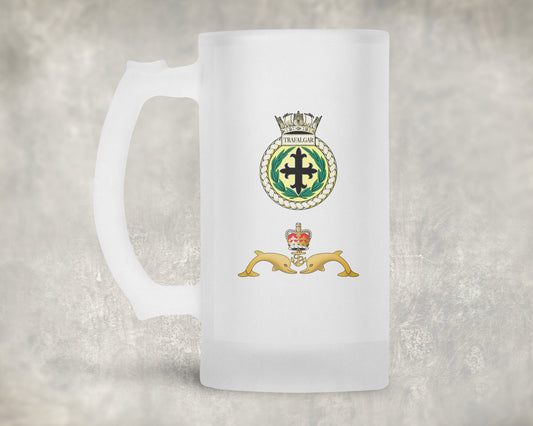 HMS Trafalgar - Frosted Stein/Tankard/Beer Mug - Frosted Stein/Tankard/Beer Mug