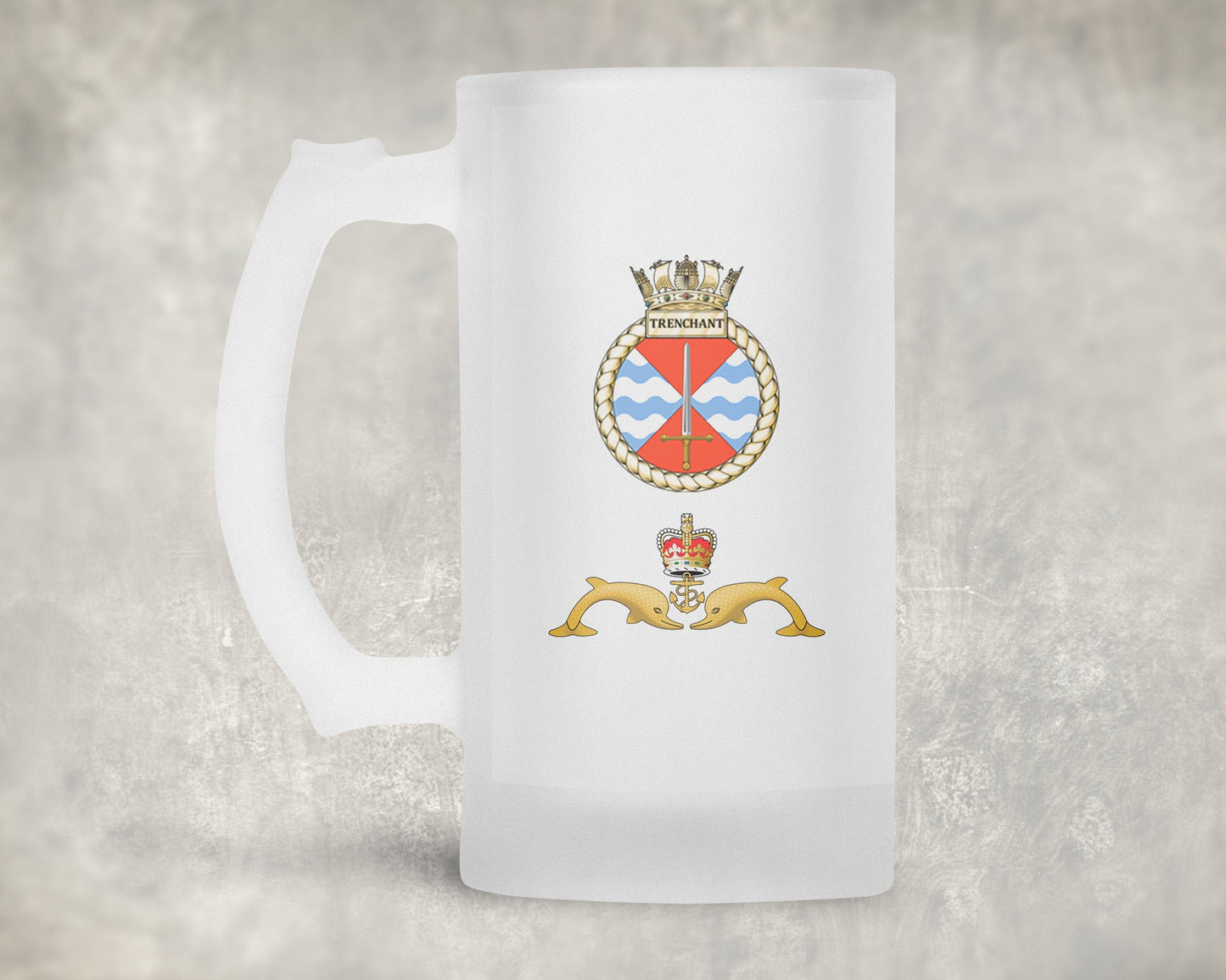 HMS Trenchant - Frosted Stein/Tankard/Beer Mug - Frosted Stein/Tankard/Beer Mug