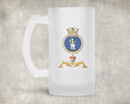 HMS Upholder  - Frosted Stein/Tankard/Beer Mug - Frosted Stein/Tankard/Beer Mug