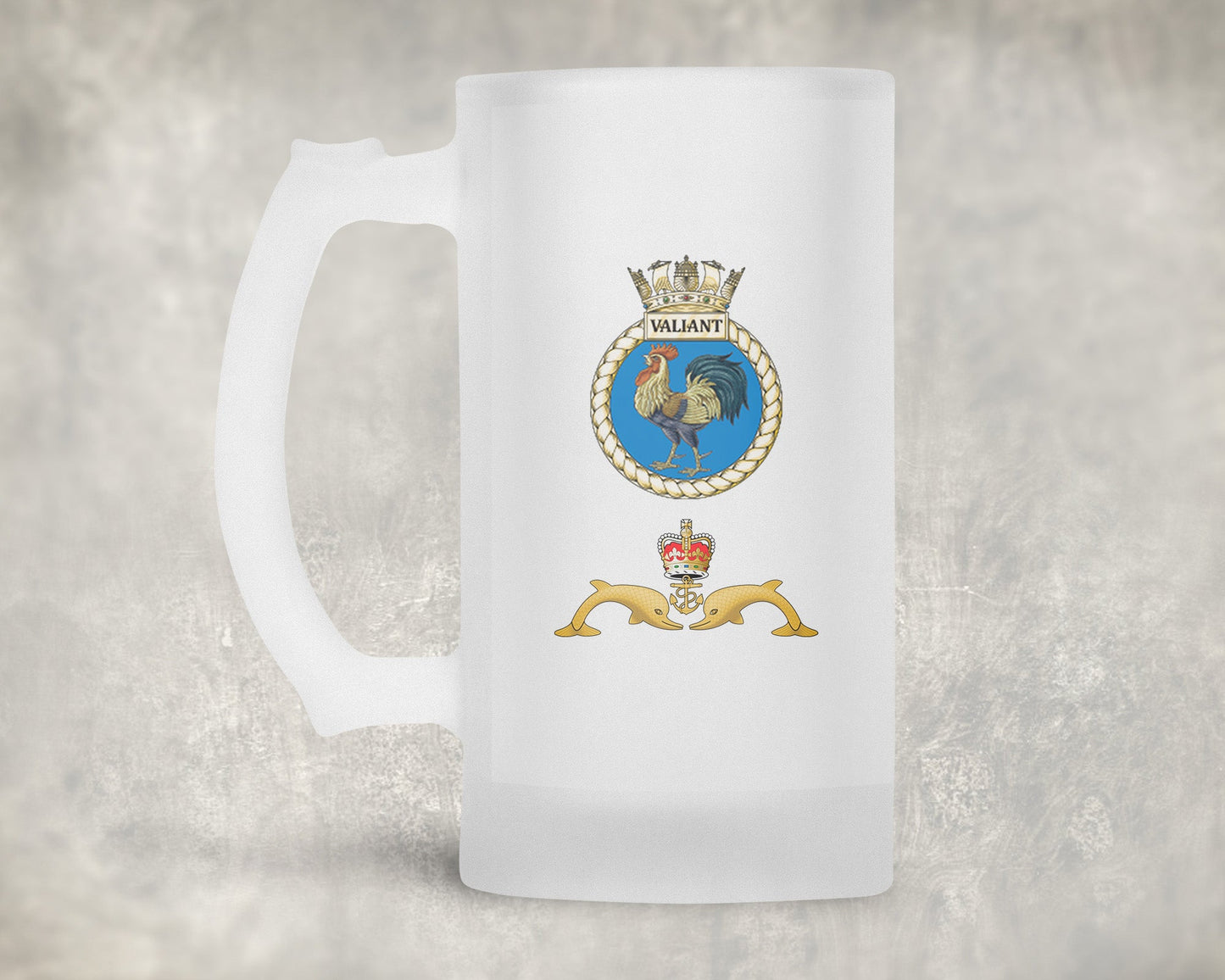 HMS Valiant - Frosted Stein/Tankard/Beer Mug - Frosted Stein/Tankard/Beer Mug