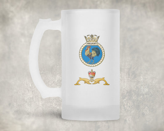 HMS Valiant - Frosted Stein/Tankard/Beer Mug - Frosted Stein/Tankard/Beer Mug