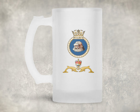 HMS Walrus  - Frosted Stein/Tankard/Beer Mug - Frosted Stein/Tankard/Beer Mug