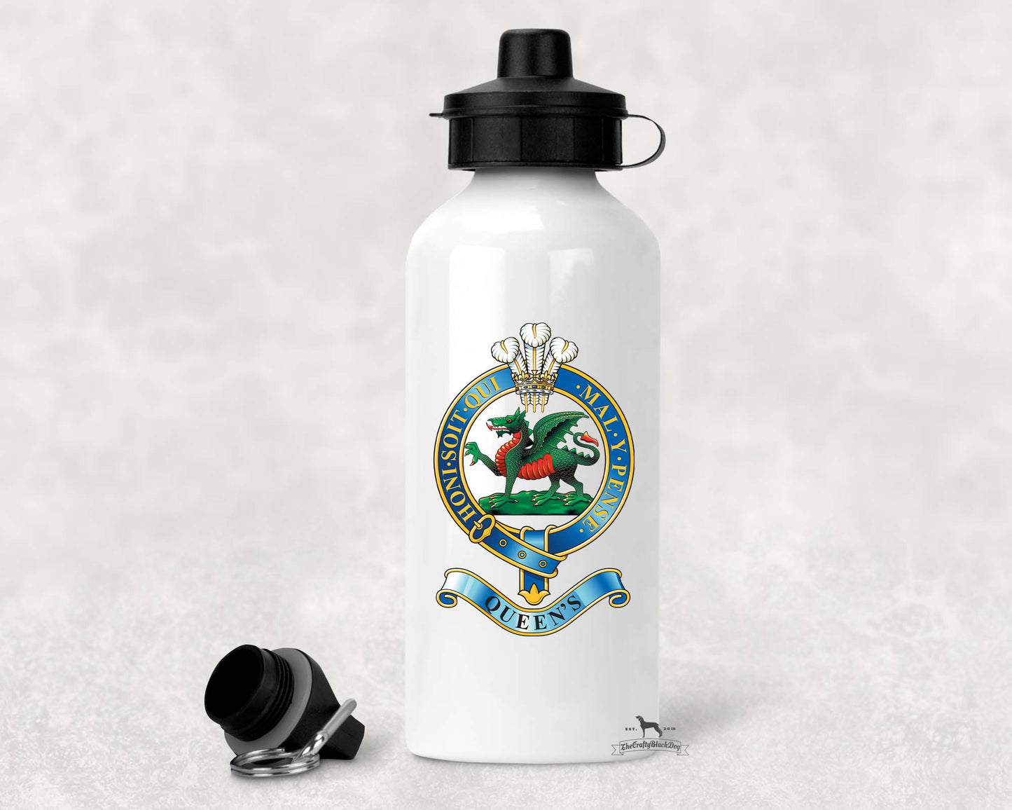 Queen's Regiment - Aluminium Water Bottle