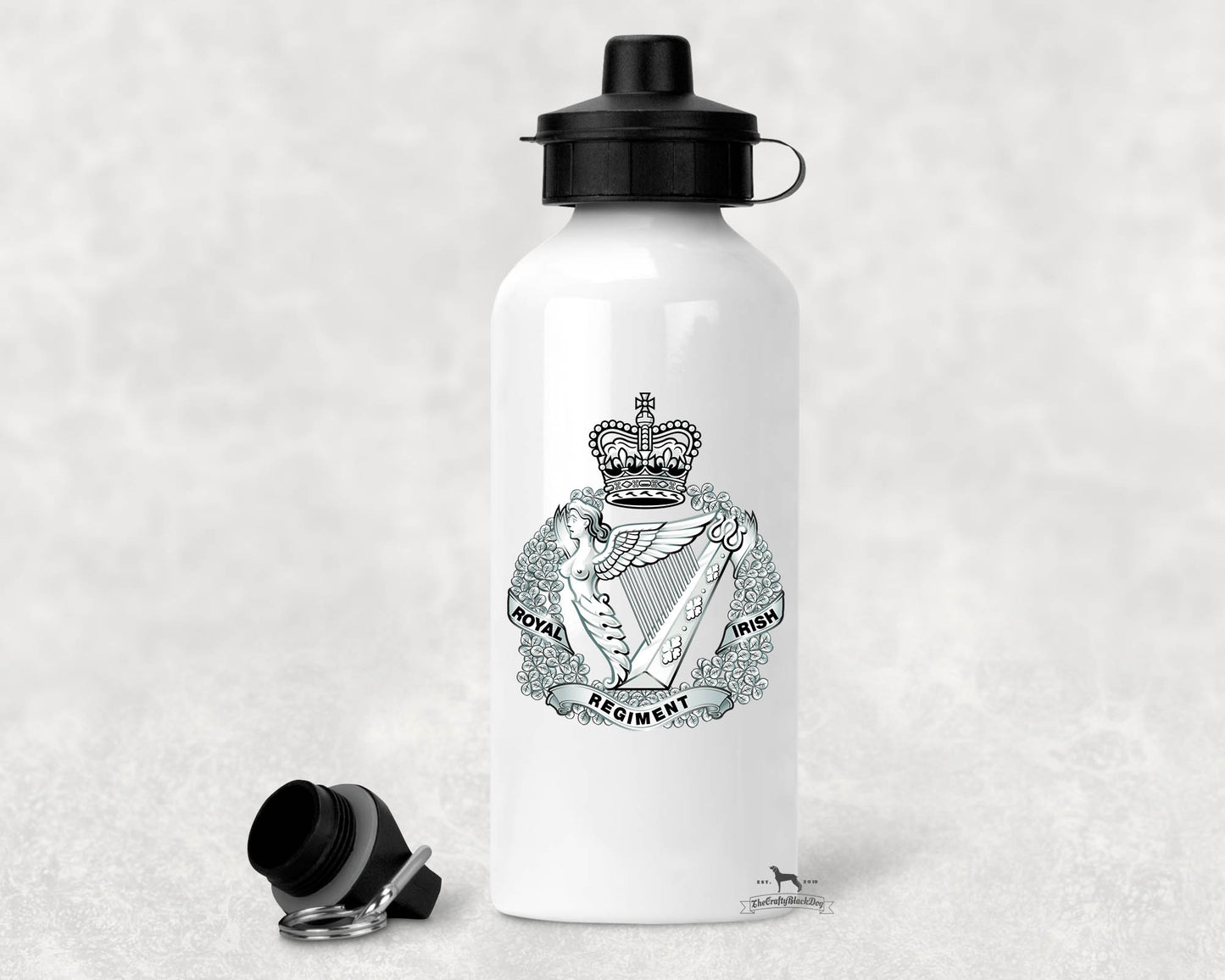 Royal Irish Regiment Crest - ALUMINIUM WATER BOTTLE