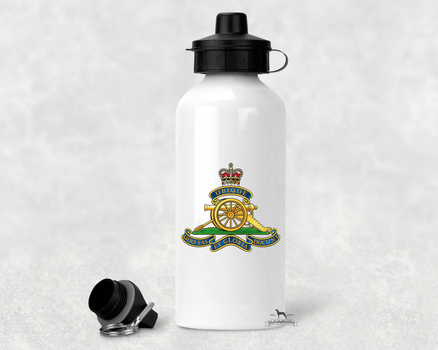 Royal Artillery Cap Badge - Aluminium Water Bottle