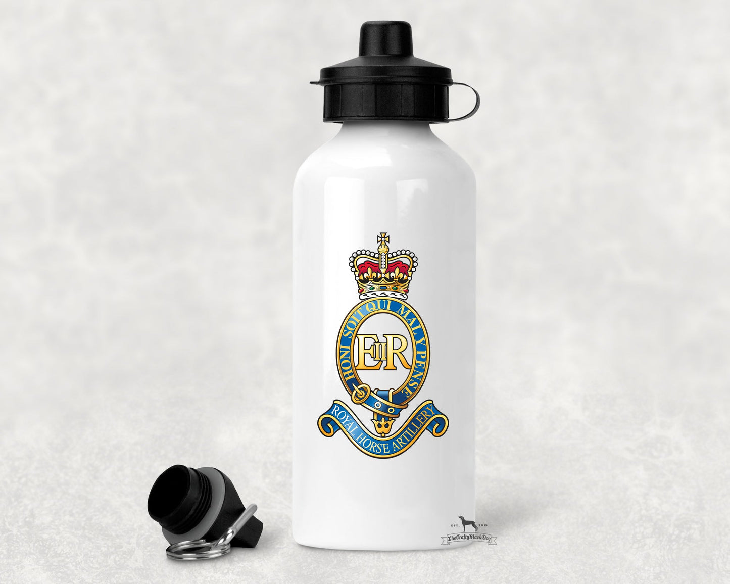 Royal Horse Artillery Cap Badge - Aluminium Water Bottle