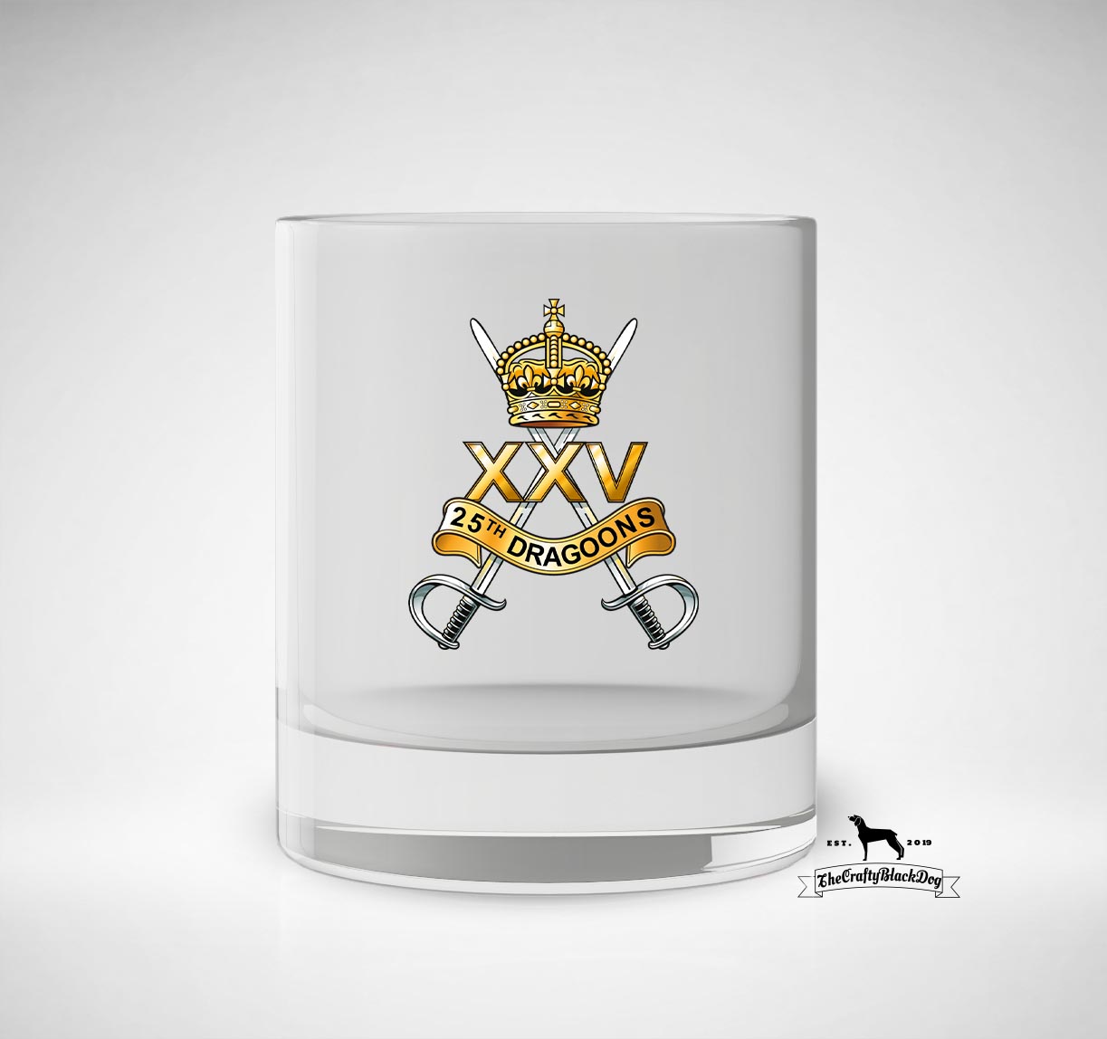 25th Dragoons - Whiskey/Spirit Glass