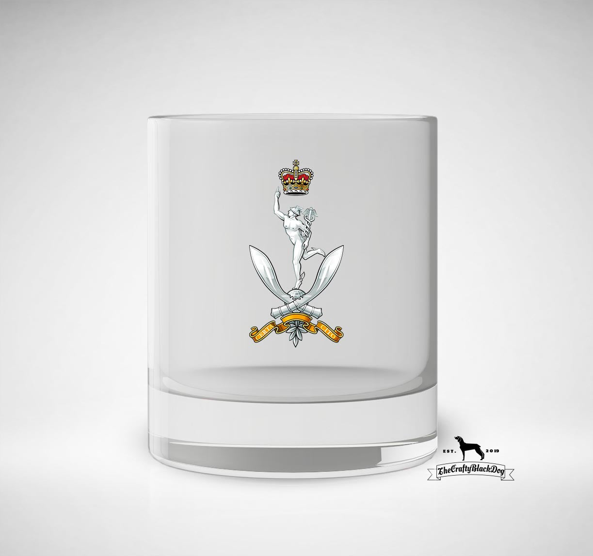 Queen's Gurkha Signals - Whiskey/Spirit Glass