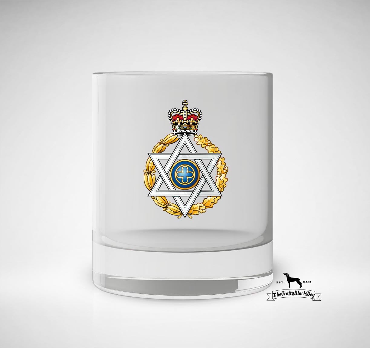 Royal Army Chaplains' Department Jewish - Whiskey/Spirit Glass