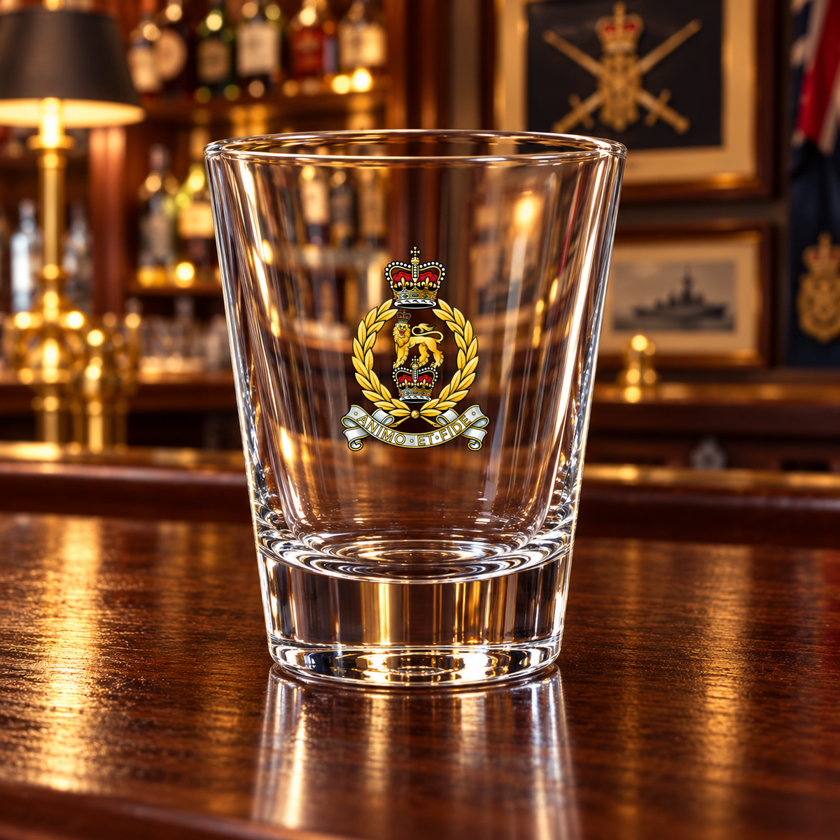 Adjutant Generals Corps - Shot Glasses | The Crafty Black Dog — Frosted_Shot_Glass_Military_Bar_Smart_Object copy