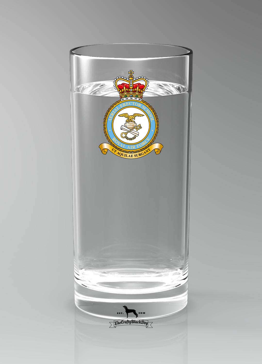 Aerial Erector School RAF - Straight Gin/Mixer/Water Glass