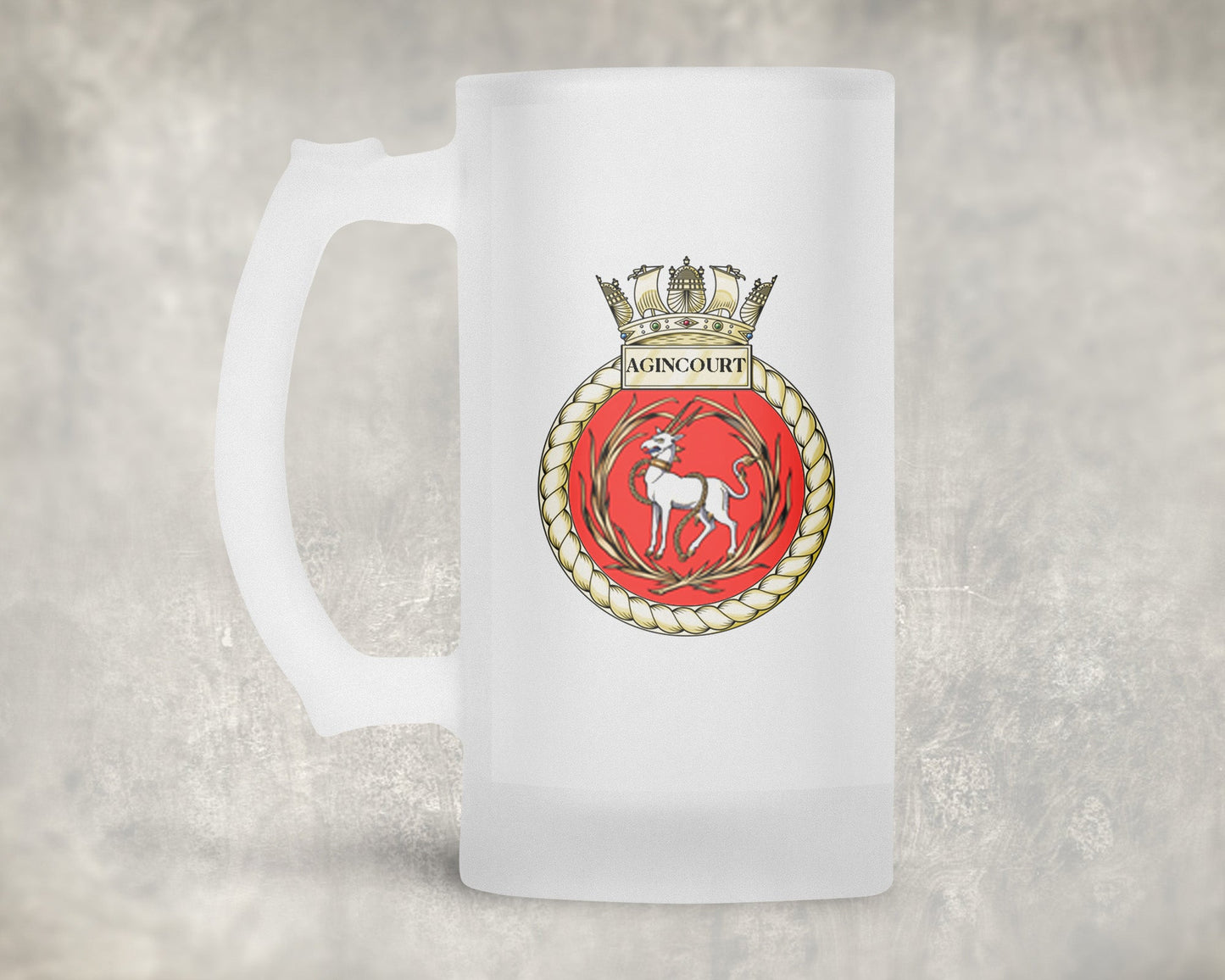 HMS Agincourt - Frosted Stein/Tankard/Beer Mug - Frosted Stein/Tankard/Beer Mug