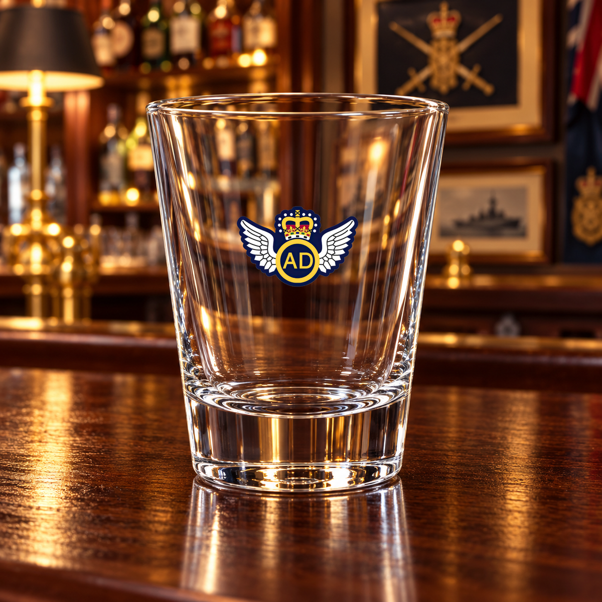 Air Despatch (RLC) - Shot Glasses | The Crafty Black Dog — Frosted_Shot_Glass_Military_Bar_Smart_Object copy
