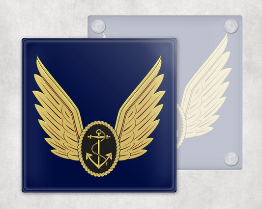 Royal Navy Aircrewman Wings - Glass Coaster