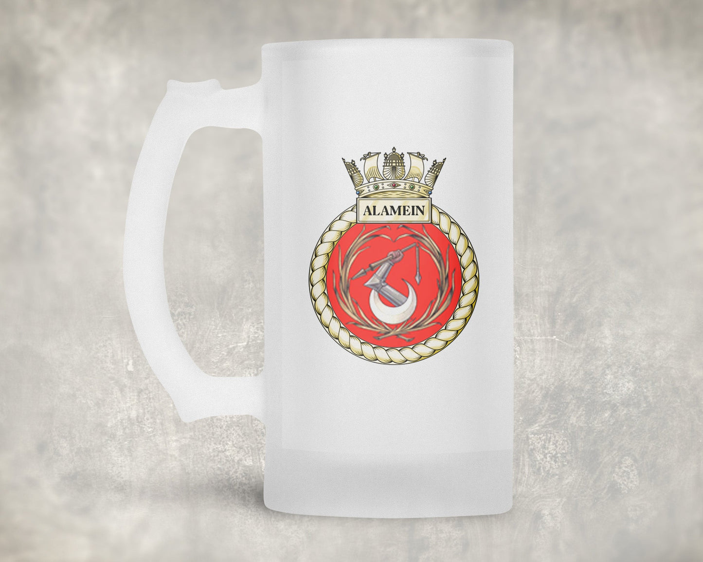 HMS Alamein - Frosted Stein/Tankard/Beer Mug - Frosted Stein/Tankard/Beer Mug