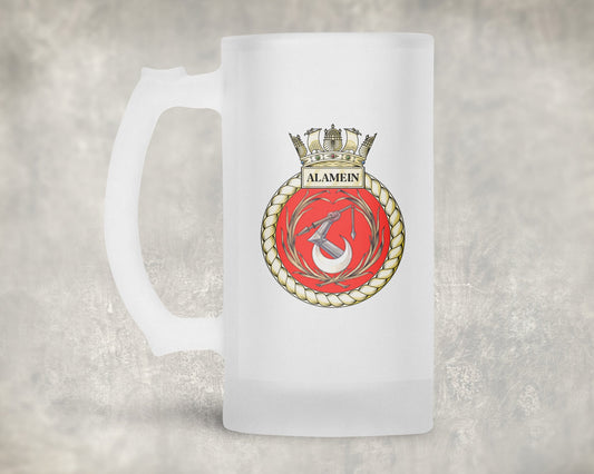 HMS Alamein - Frosted Stein/Tankard/Beer Mug - Frosted Stein/Tankard/Beer Mug