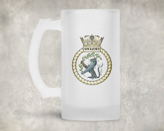 HMS Anglesey - Frosted Stein/Tankard/Beer Mug - Frosted Stein/Tankard/Beer Mug