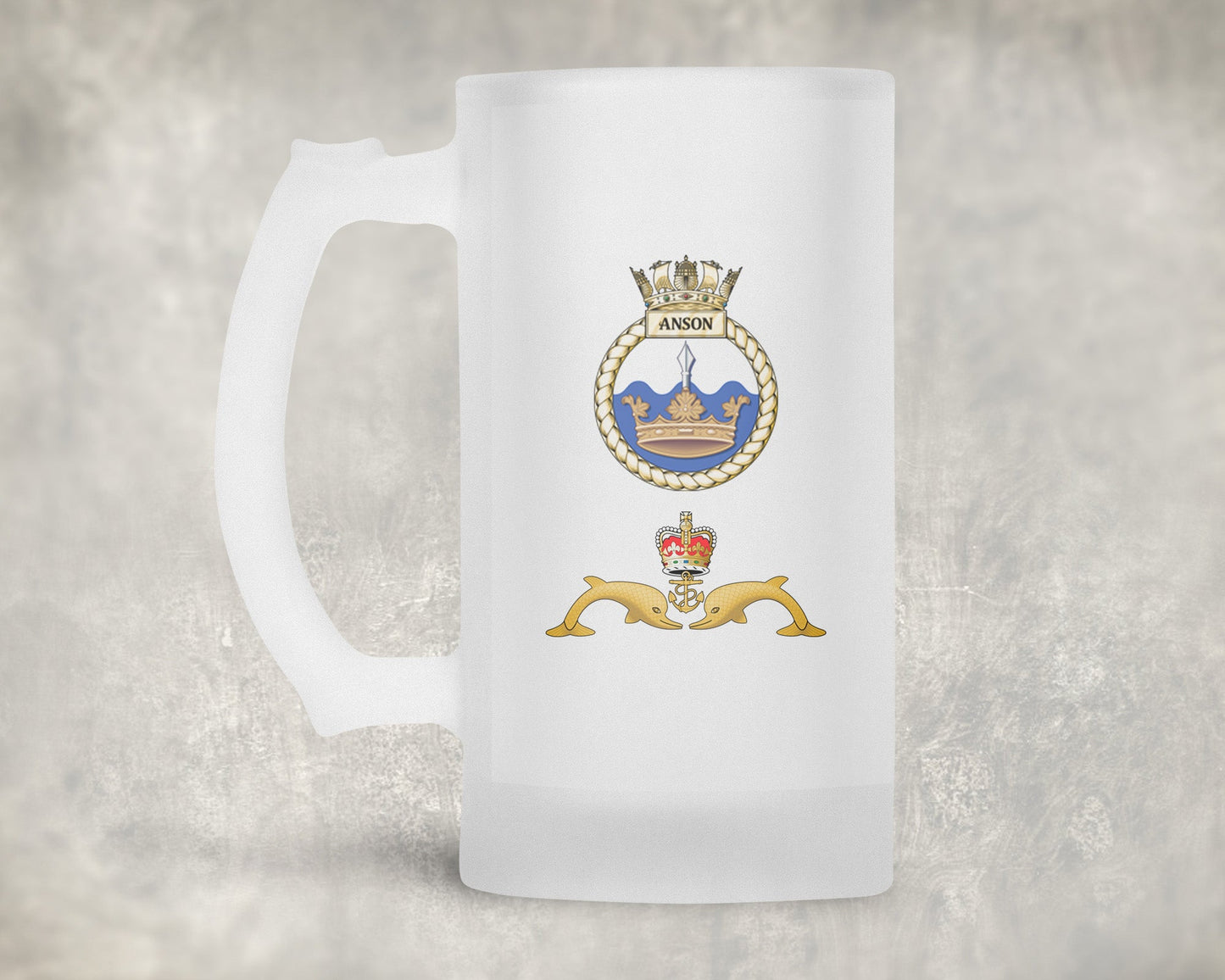 HMS Anson - Frosted Stein/Tankard/Beer Mug - Frosted Stein/Tankard/Beer Mug