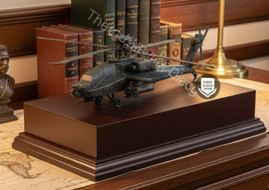 APACHE AH-64A Helicopter Gun Ship Cold Cast Bronze Statue