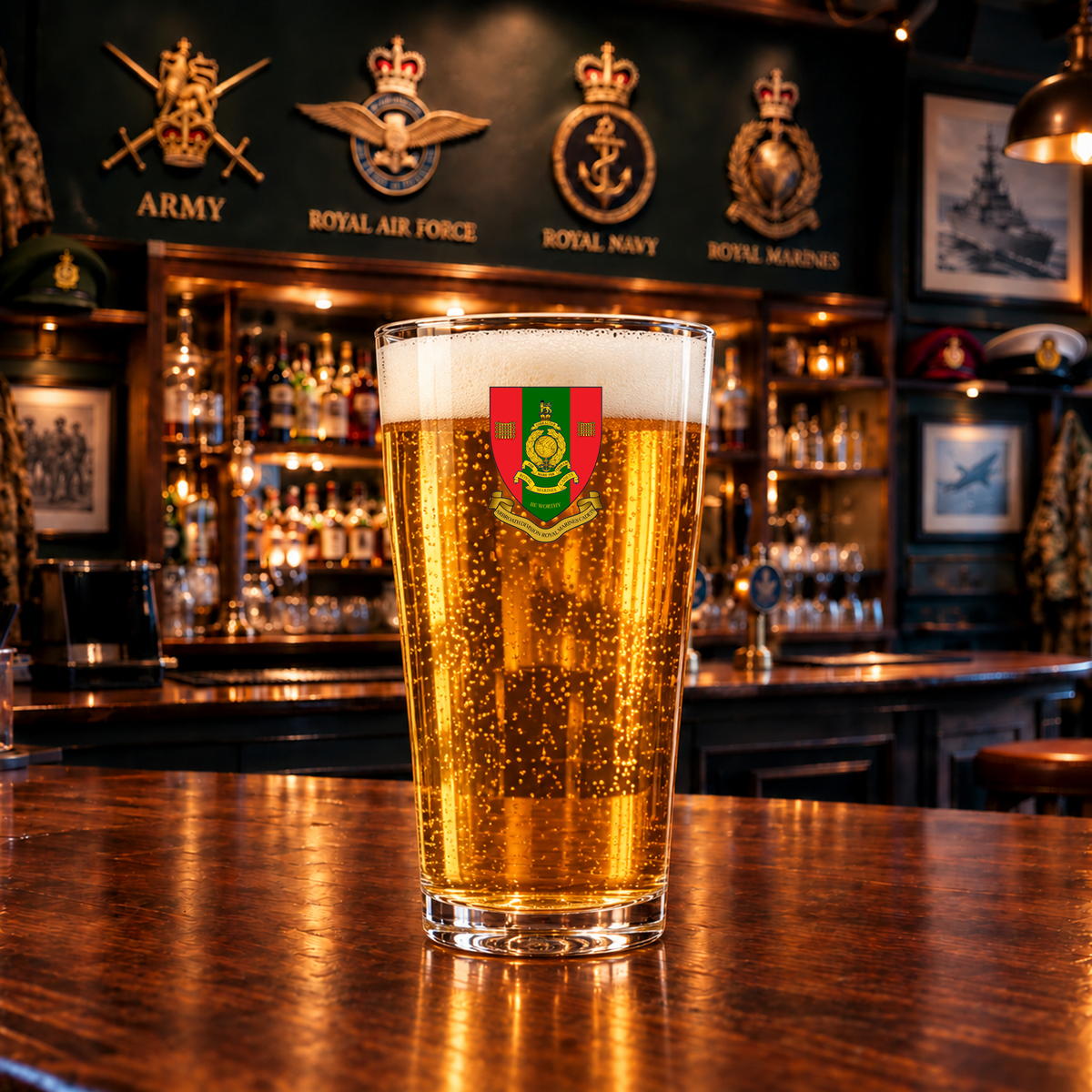 Arbroath Royal Marines Cadets - Pint Glass | The Crafty Black Dog