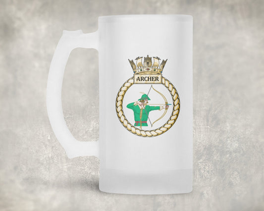 HMS Archer - Frosted Stein/Tankard/Beer Mug - Frosted Stein/Tankard/Beer Mug