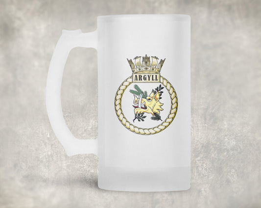 HMS Argyll - Frosted Stein/Tankard/Beer Mug - Frosted Stein/Tankard/Beer Mug