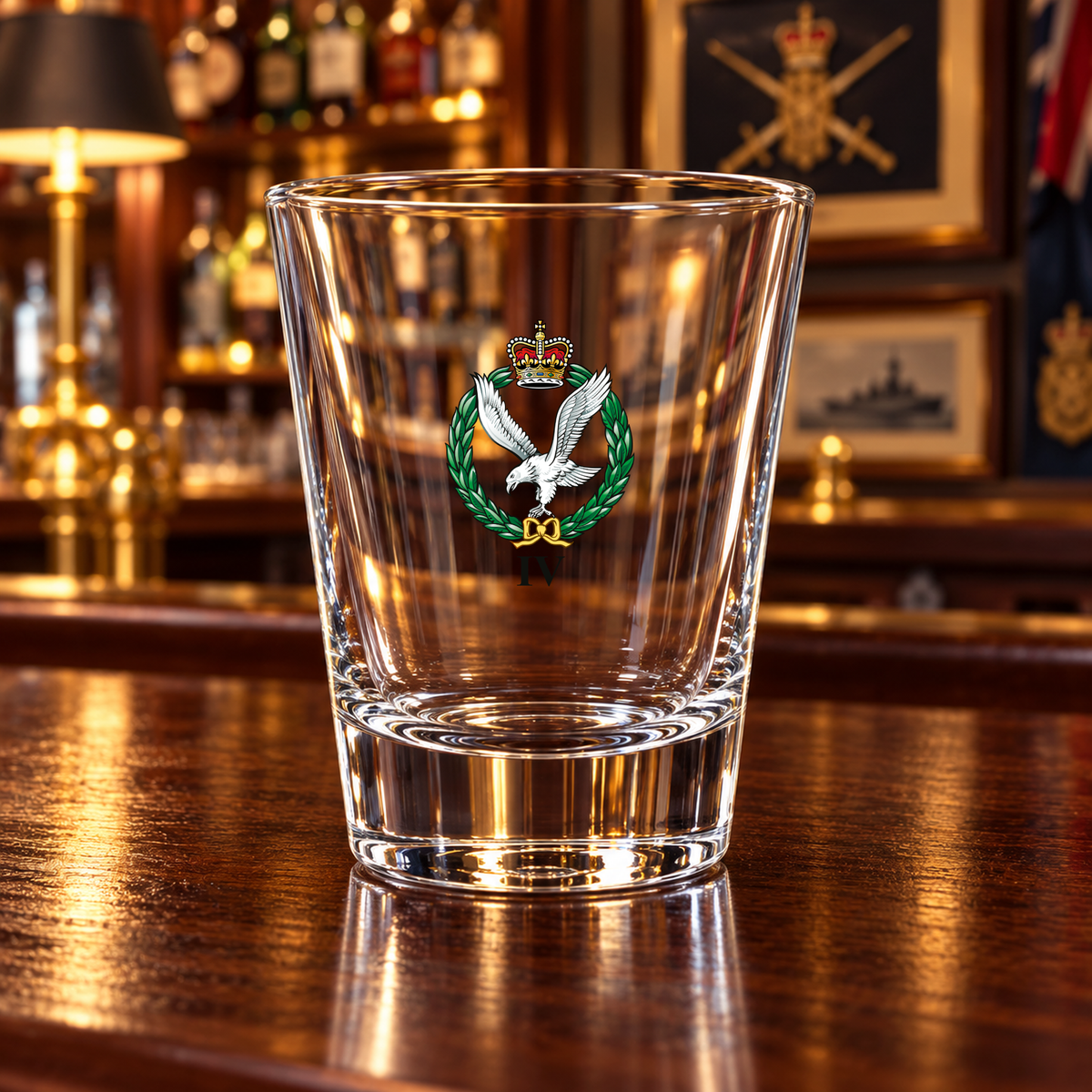 Army Air Corps - 4 Regiment - Shot Glasses | The Crafty Black Dog — Frosted_Shot_Glass_Military_Bar_Smart_Object copy