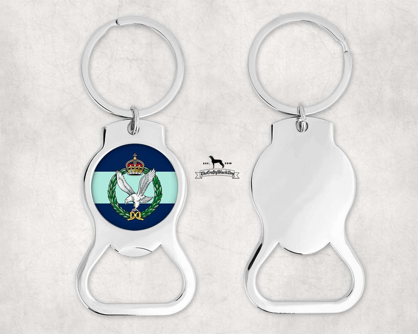 Army Air Corps - Bottle Opener Keyring (New King's Crown)
