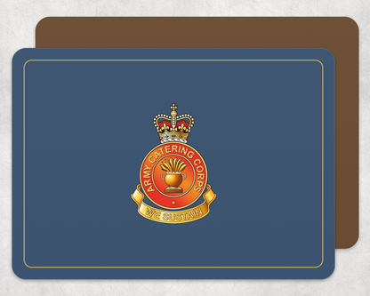 Army Catering Corps - Placemat â€” Light_Navy_Gold_Hardback_Placemat-2 copy