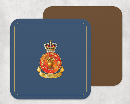 Army Catering Corps - Placemat â€” Navy_Gold_Hardback_Coaster