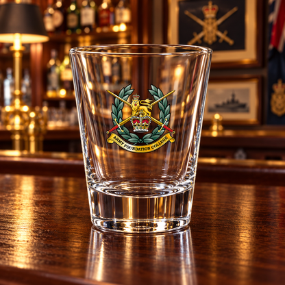 Army Foundation College - Shot Glasses | The Crafty Black Dog — Frosted_Shot_Glass_Military_Bar_Smart_Object copy